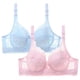 thumbnail image 1 of Puntoco Sujetadores cómodos para mujer, 2 piezas, ropa interior con hebillas delanteras y estampado de leopardo, sin cierre de acero, 1 of 2