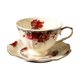 thumbnail image 1 of Taza de Café con Plato Taza Cappuccino Taza Latte Taza de Té Cerámica Romántica con Asa Antideslizante Adecuada para Cumpleaños Restaurantes Hogar, 1 of 9