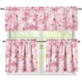 thumbnail image 1 of Pink Butterfly Cherry Blossom Kitchen Curtain Valance and Tiers Set Kitchen Window Curtains Kitchen Valance Long Tier Curtains Cafe Curtains Rod Pocket Valances Home Decor, 1 of 5