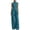 Blue, variant on Women's 2 Piece Outfits Sleeveless Mock Neck Button Down Top Wide Leg Pants Elegant Business Casual Workwear Set