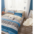 thumbnail image 4 of Say Yes Bedding Hannah Blue Red Damask 100% Cotton Reversible Comforter Set, King Size Bedding Set with Pillow Shams, 4 of 5