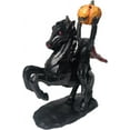 thumbnail image 2 of Todaioua 21cm Height Headless Horseman Statue with Pumpkin Horror Headless Horseman Halloween Decor Sculpture Handmade Black, 2 of 5
