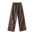 thumbnail image 1 of Pantalones cargo holgados para mujer: cintura baja retro, múltiples bolsillos, diseño con cordón, mezcla de algodón, estilo hip hop urbano, 1 of 7