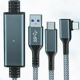 thumbnail image 2 of Link Cable 5m for Meta Quest 3, Quest 2/Pro Accessories, 3 in-1 Charging While Playing All Day, with USB C Sufficient Power for VR Headset, 2 of 7
