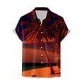 thumbnail image 3 of toraway Chemises pour Hommes Manches Courtes en Coton Mode Décontractée Impression de Paysage Chemise à Col Rabattu TTTG, 3 of 3