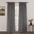 thumbnail image 3 of Topfinel 100% Blackout Luxury Velvet Curtain, 84 inches Long Rod Pocket Back Thermal Insulated Noise Reduce Curtains for Living Room Bedroom, 2 Panels,52 x 84 inch,Grey, 3 of 10