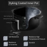 CUCHEN CRS-FWK1040WUS | Dual Heating Pressure Rice Cooker 10 Cup (Uncooked) | High/Non-Pressure | Triple Power Packing | Easy Open Handle | Stainless Cover | Auto Steam Clean | White