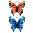 thumbnail image 3 of Metal Butterflies Decor 2Pcs Butterfly Shape Wall Hanging Decorations Indoor Outdoor Room Decor 20.5x20.5cm, 3 of 3
