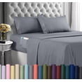 thumbnail image 1 of Juego de sábanas Utopia Bedding king Size, microfibra, 4 piezas, color gris, 1 of 8