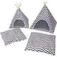 thumbnail image 2 of Pet Teepee Dog House Cat Tent Bed Winter Tent Kennel Warm Breathable Hut Cushion Nest Shelter Sleeping Bed For Kitten Puppy Indoor Supplies, 2 of 5