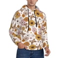 thumbnail image 2 of Naloa Sunflowers And Butterflies Men's Casual Hooded Collar Drawstring Hoodies Pullover Sweatshirts Casual Long Sleeve Shirts-4X-Large, 2 of 7