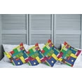 thumbnail image 2 of Ambesonne Art Throw Pillow Cover 4 Pack, Vivid Mondrian Squares, 18", Multicolor, 2 of 7