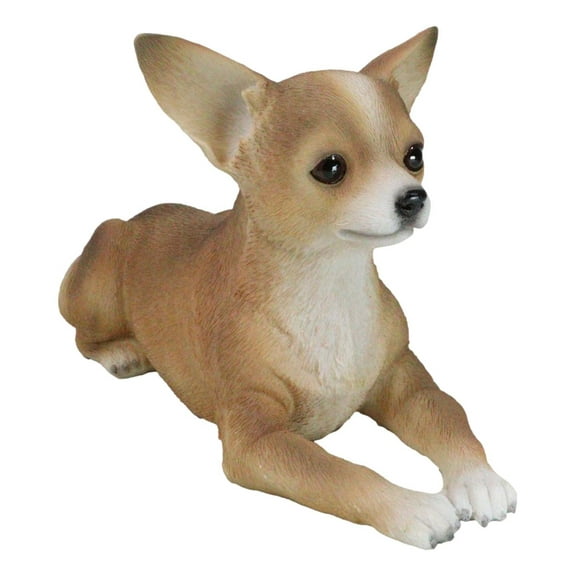 Realistic Shorthair Deer Head Chihuahua Dog Figurine With Glass Eyes 11"Long