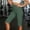 #390-Army Green, variant on Women's High Waisted Shorts for Women Solid Color Side Slit Knee Length Bermuda Shorts with Pockets for Workout Daily Gift