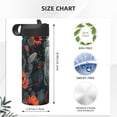 thumbnail image 4 of Sikiie Moon Flower White Owl Print 18OZ Insulated Straw Cup, Portable Leak-proof Sports Water Bottle, Stainless Steel Water Cup Suitable for Home and Outdoor, 4 of 8