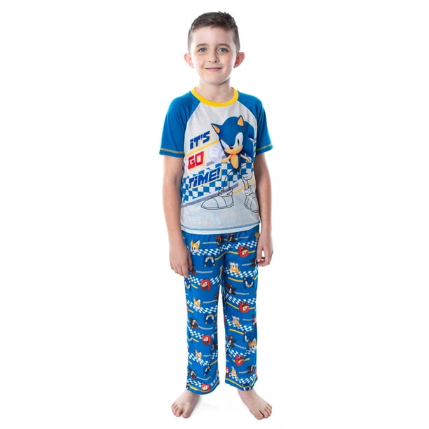 Komar Kids Sonic The Hedgehog Boy S It S Go Time 3 Piece Sleepwear Pjs Pajama Set Walmart Com Walmart Com