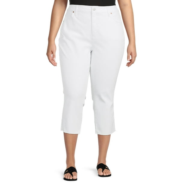 Terra & Sky Women's Plus Size High Rise Skinny Capri Jeans - Walmart.com