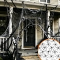 thumbnail image 2 of Black Mesh Spider Web Decor, Stretchable Bug Net Fabric, Scene Ornament for Yard Patio, Bar and Halloween Party Atmosphere Layout, 2 of 6