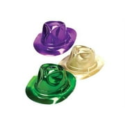 Metallic Mardi Gras Fedoras : package of 12