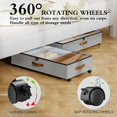 thumbnail image 4 of Under Bed Storage with Wheels, 2 Pack Under Bed Storage Containers with Adjustable Dividers & Clear Window, Rolling Underbed Organizer Bins Drawers for Clothes, Shoes, Blankets Toys, Grey, 4 of 15