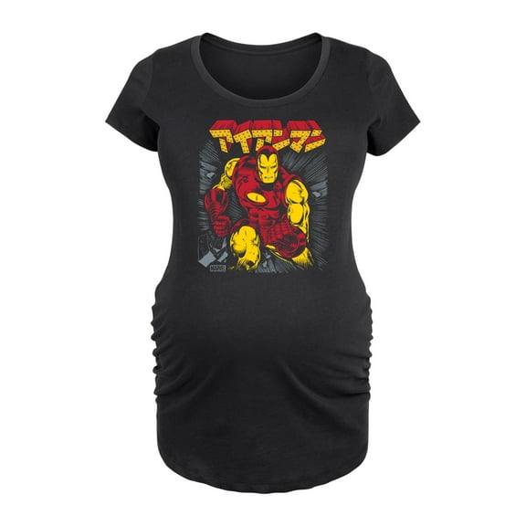 Marvel Iron Man - Katakana - Maternity Scoop Neck Graphic T-Shirt