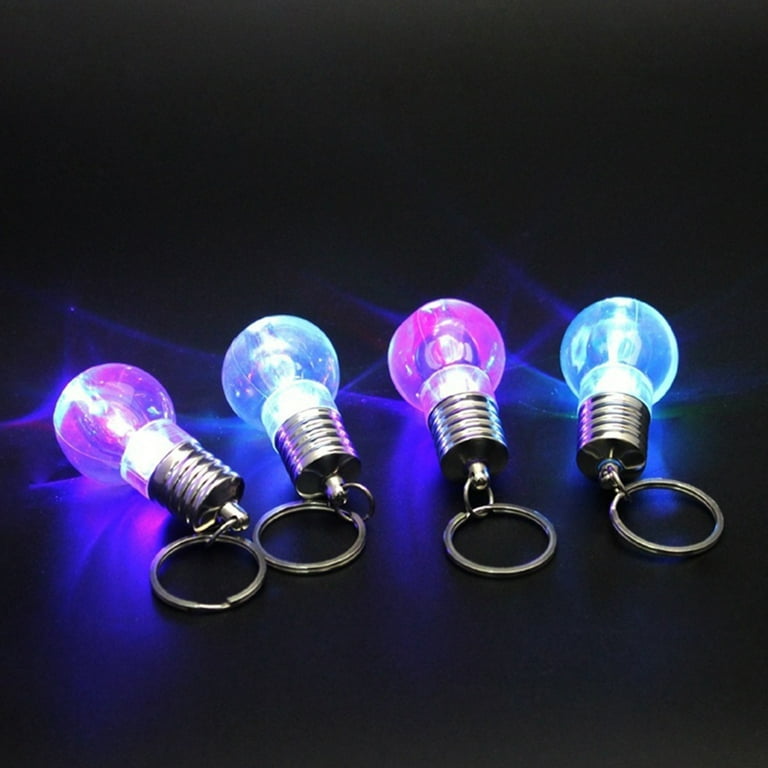 DOITOOL 21pcs Color Luminous Key Chain Funny Keychains Light up Toys Led  Color Led Keychain Halloween Key Ring Flashing Led Bulbs Led Light Bulb