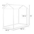 thumbnail image 4 of South Shore Sweedi Twin Wooden House Bed Frame, in Pure White, 4 of 9