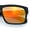 Black Red - Orange Mirror Lens, variant on Rectangular Sunglasses for Men UV400 Polycarbonate Lens Lightweight Durable Frame Modern Everyday Style Black Yellow Frame - Black Lens
