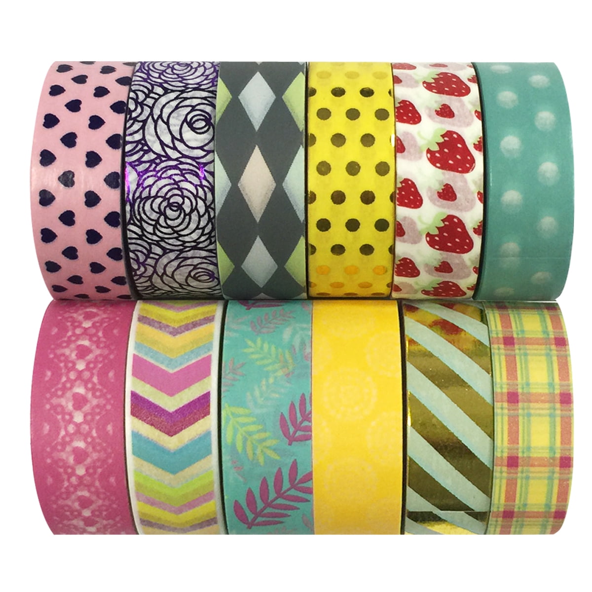 Wrapables® WPSET51 Washi Masking Tape Collection (Set of 12)