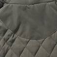 thumbnail image 6 of Men Solid Color Work Jacket Long Sleeve Warm Coat with Pockets (Grey XXXXL), 6 of 8