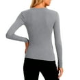 thumbnail image 3 of LTTVQM Womens Underscrubs Crew Neck Long Sleeve Shirts Fitted Basic Tee Uniforms Tops Fall Winter Clothes 2026 Gray M, 3 of 4