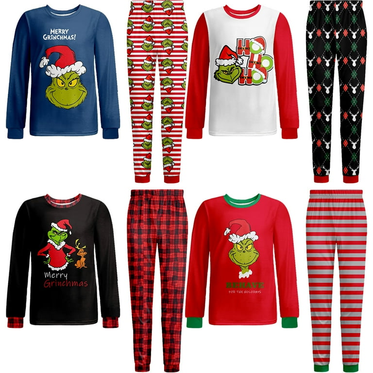 Grinch best sale striped pajamas