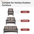 thumbnail image 4 of OPOHORO Outdoor 10-Piece Deep Seat Cushion,25"x 22", Water Resistant, Fade Resistant, Deep Seat Bottom and Back Cushion for Chair, Sofa, and Couch,Gray, 4 of 7