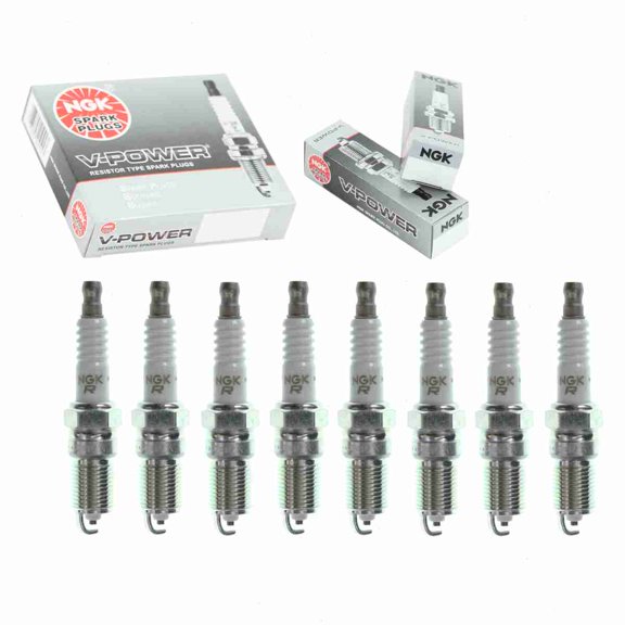 8 pc NGK V-Power Spark Plugs compatible with Chevrolet Express 3500 5.7L 7.4L 8.1L V8 1996-2002