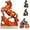 Yellow-3.15in, variant on Wooden horse figurine, 2026 Chinese New Year red horse statue, zodiac animal sculpture, symbolizing wealth and good fortune, suitable for office and home decoration.