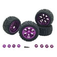 thumbnail image 4 of Juego de 4 ruedas y neumáticos para coche RC, neumáticos de goma, llantas de metal, piezas accesorias para coche RC 14209 16208 A979 K929 1:12 1:14 púrpura, 4 of 8