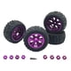 thumbnail image 4 of Juego de 4 ruedas y neumáticos de coche RC de goma para 14210, 16207, A979, 1:12, 1:14 y 1:16 púrpura, 4 of 9