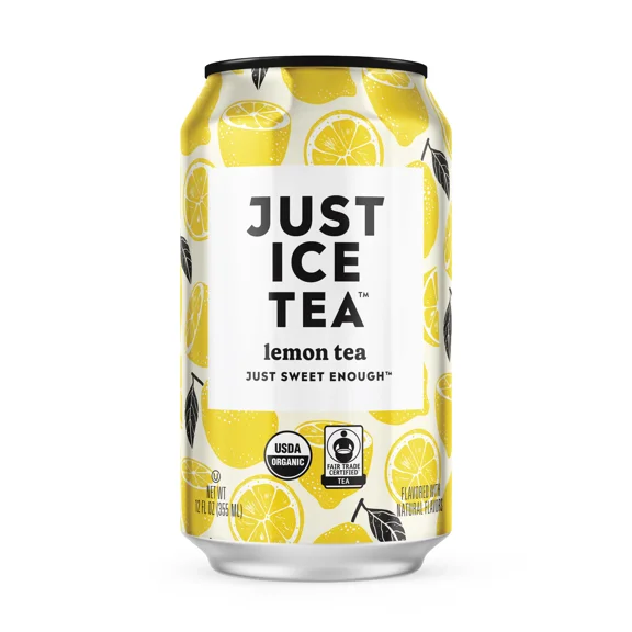 Just Ice Tea OG2 Lemon Black Tea, 12 fl oz Cans (Pack of 12)