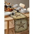 thumbnail image 3 of Hokiten Table Runners 72 Inches Long Dress Scarves, Brown Texas Star Country Farmhouse Kitchen/Dining Table Runner, Coffee Tablerunners, Western Stars Retro 13x72 Inch, 3 of 7