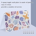 thumbnail image 4 of Dailycode Light Switch Plate Covers 2 Gang Wall Plate Plastics Outlet Covers for Kitchen Home Office Decor Shells and Starfish, 4 of 8