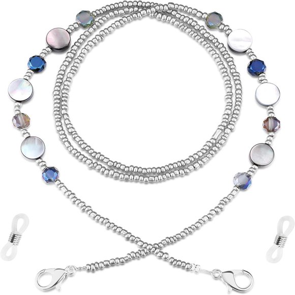 EIGTHTAIL Eyeglass Chain Strap Holder Cord Eyewear Retainer Crimmy Reading Eyeglass Necklace