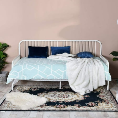 HOMY CASA Line Shaped Day Bed Metal Single Sofa Bed Frame