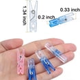 thumbnail image 2 of 100Pcs Baby Shower Clothespin 1.4" Games Boy Plastic Mini Clothes Pins for Party Decorations, DIY Crafts(Multicolor), 2 of 4