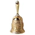 thumbnail image 2 of Exquisite Carved Alloy Hand Bell, Retro Style, Clear Ringing Sound, with Rounded Handle, for Family Wedding Party, 2 of 7