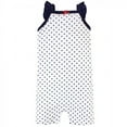 thumbnail image 2 of Hudson Baby Infant Girl Cotton Rompers 3pk, Watermelon, 0-3 Months, 2 of 4