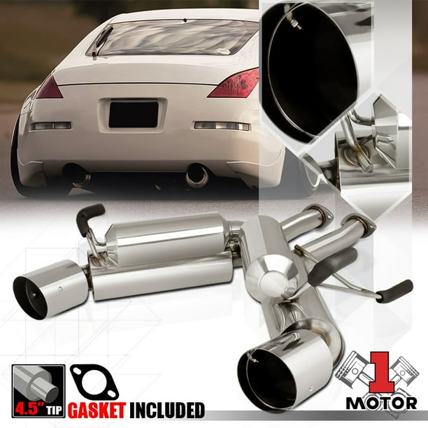 Dual Muffler 4.5" Tip Axle Back Exhaust System for 0309 350Z/G35 Z33