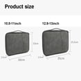 thumbnail image 3 of New Nylon Shockproof Tablet Bag Professional Large Capacity Anti-fall Sleeve Bag Plush Lining Multi-layer Laptop Handbag Case (White,12.9-13inch), 3 of 7