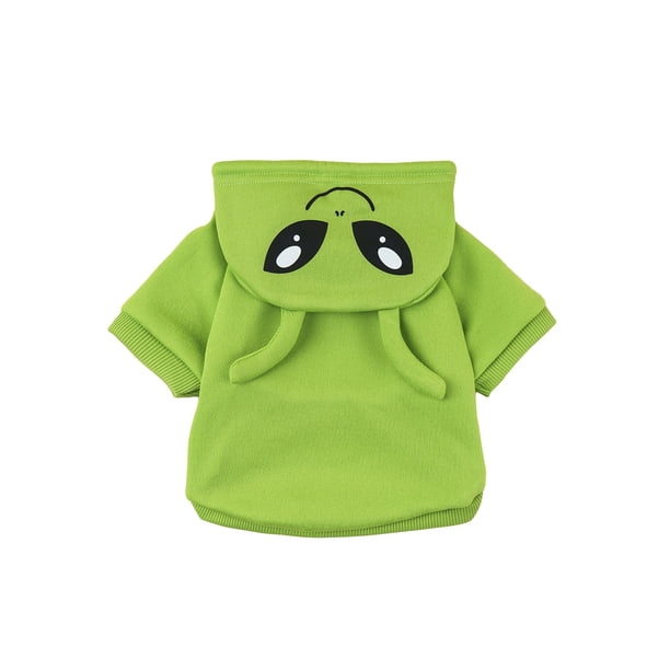 Sudadera con capucha para perro QWINEE Alien Warm Jacket Green XL