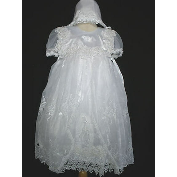 New Baby Girl & Toddler Christening Baptism formal Dress Gown size: 18M-30 M