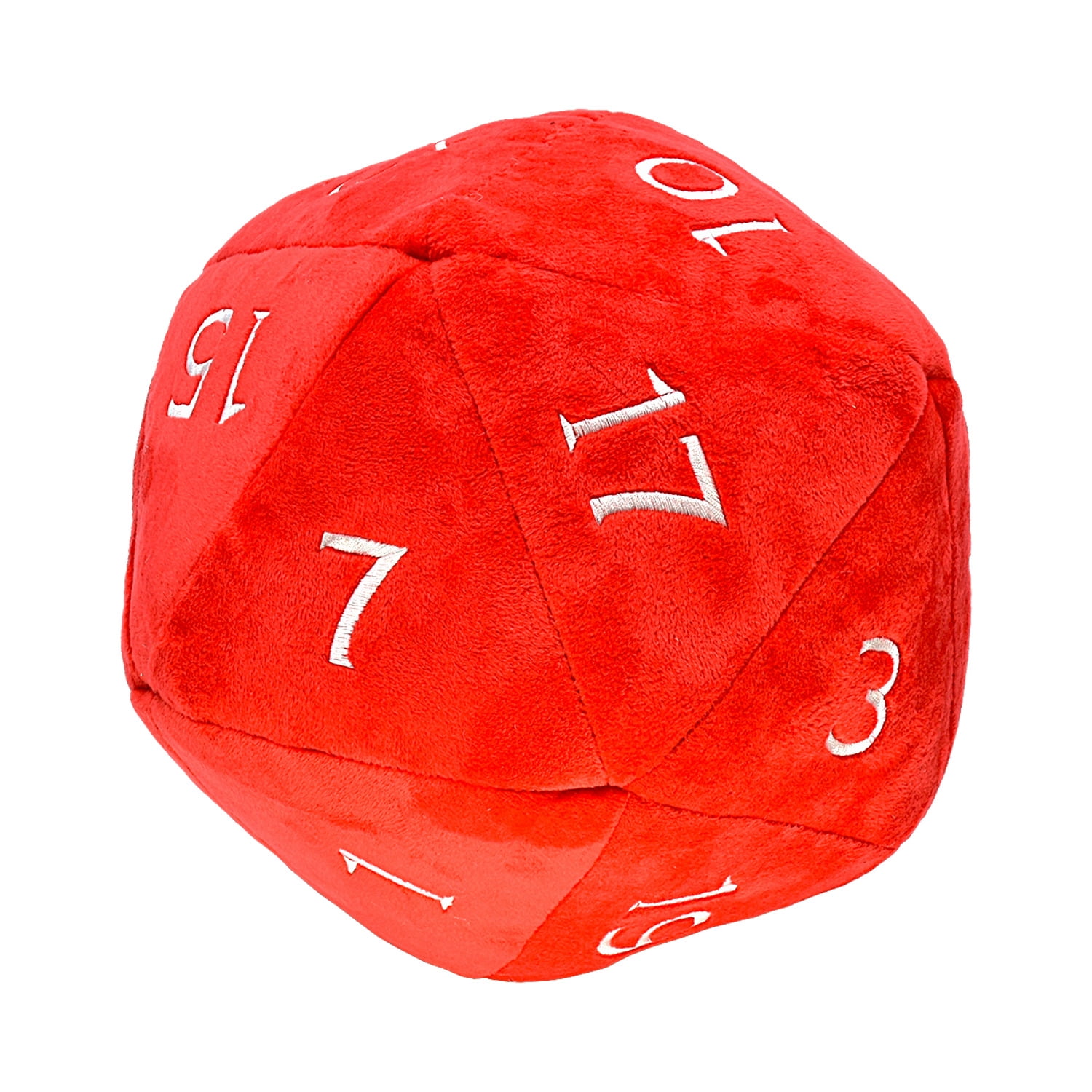 Jumbo Red and White D20 Novelty Dice Plush for Dungeons  Dragons